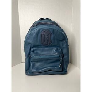 Coach The Academy Backpack Teal Blue Leather